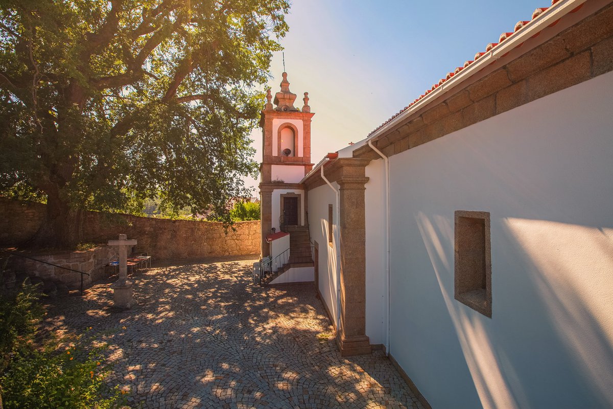 Main church of Aldeias and oak tree